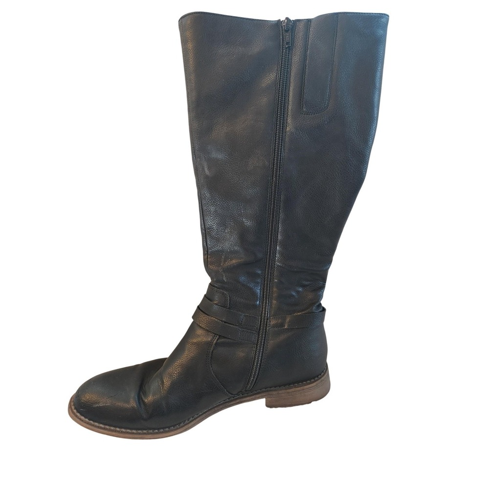 Frye And Co Boots Womens Size 10 Black Gibson Knee High Riding Zip Block Heel